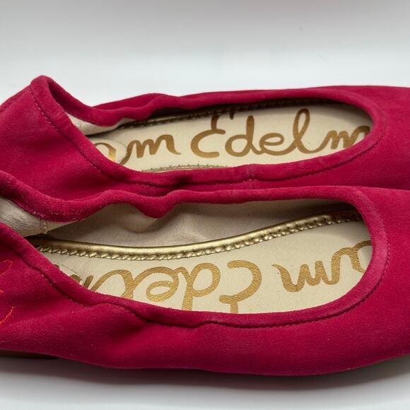 Sam Edelman Fritz Women's Size 5.5 M Pink Suede Leather Ballet Flats Shoes - Picture 9 of 11